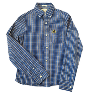 Abercrombie Kids Blue Plaid Muscle Button Down Long Sleeve Shirt XL (10-12)